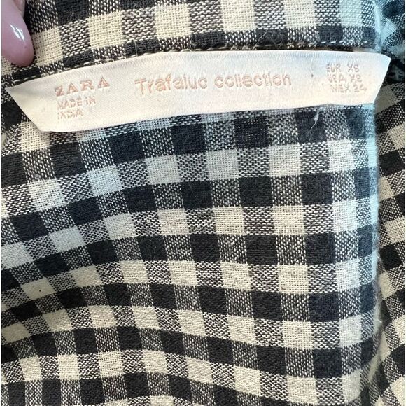 Zara Checkered and Floral Embroidery Mini Dress - Picture 8 of 8